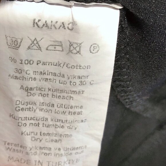 KAKAO Solid Black Collared Long Sleeve Waist Tied Jacket S - Picture 8 of 8